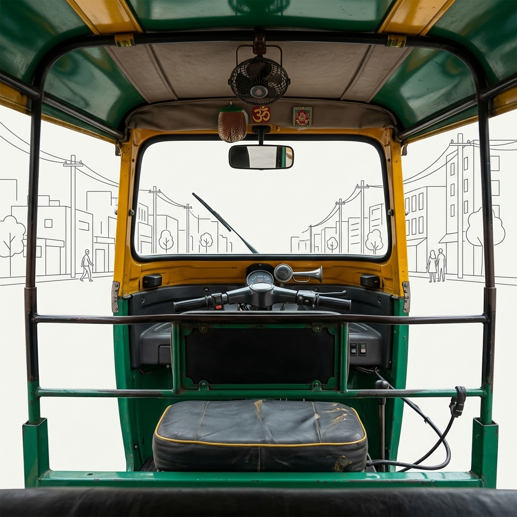Auto Rickshaw Interior POV